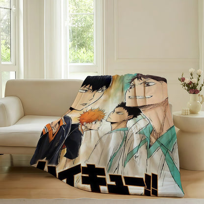 Volleyball Anime H-Haikyu!! Blanket For Sofa Office Bed Plane Travel Sleep Read Relax Camping Soft And Warm
