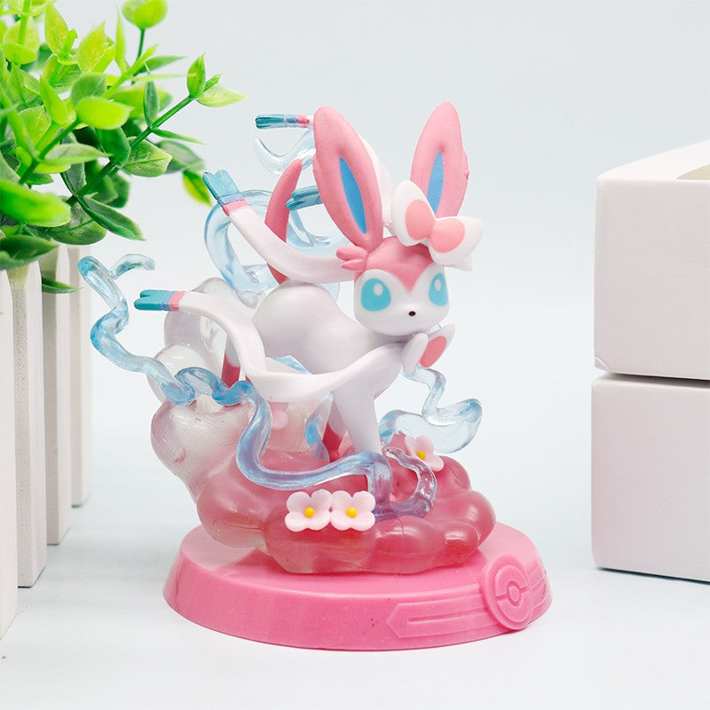 HOT 9 Estilos Pokémon Eeveelution Espeon Sylveon Glaceon Leafeon Vaporeon Umbreon Flareon Pokémon Modelo Figura de Anime Ornamentos Brinquedo