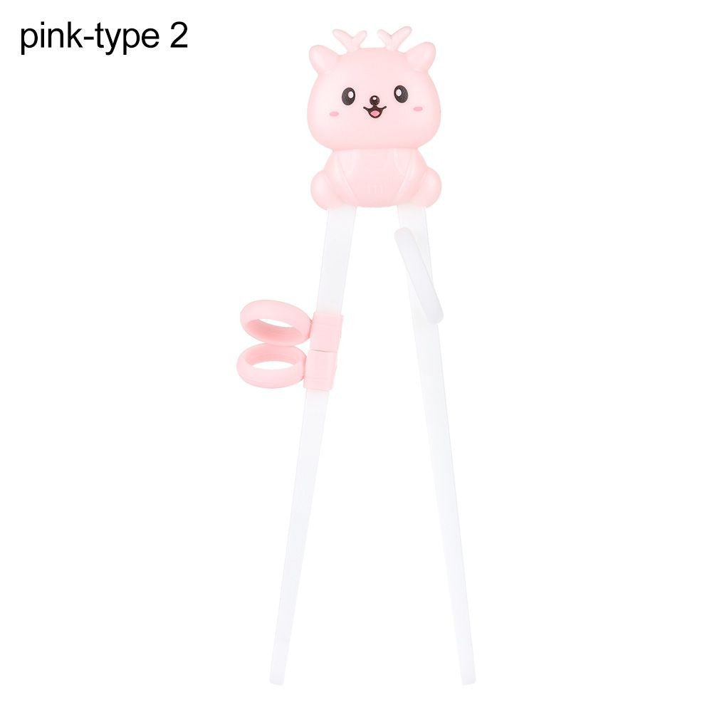 1 Pair Cartoon Chopsticks Children Eating Training Chopsticks Learn Chopsticks Correct Usage Baby Practice Chopstick