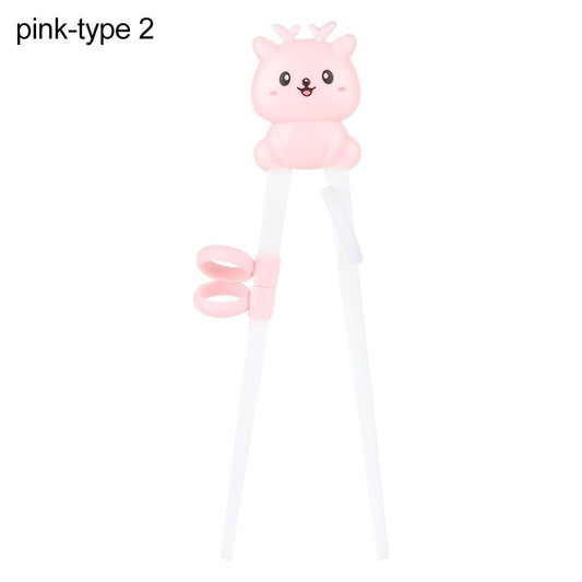 1 Pair Cartoon Chopsticks Children Eating Training Chopsticks Learn Chopsticks Correct Usage Baby Practice Chopstick