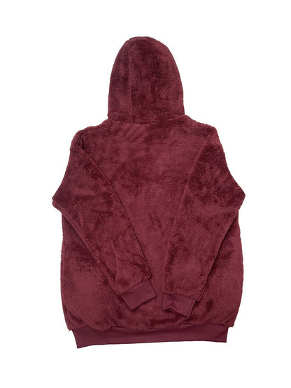 2024 Winter Warm Women Jackets Plush Casual Loose Fleece Plaid Y2K Hooded Zipper Fashion Cashmere Warm Solid Color Ladies Coats