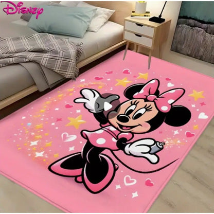 1pc Soft Cozy Minnie Mouse Pink Area Rug 3D Printed Carpet for Living Room Bedroom or Hallway Decor Cute and Comfortable Design