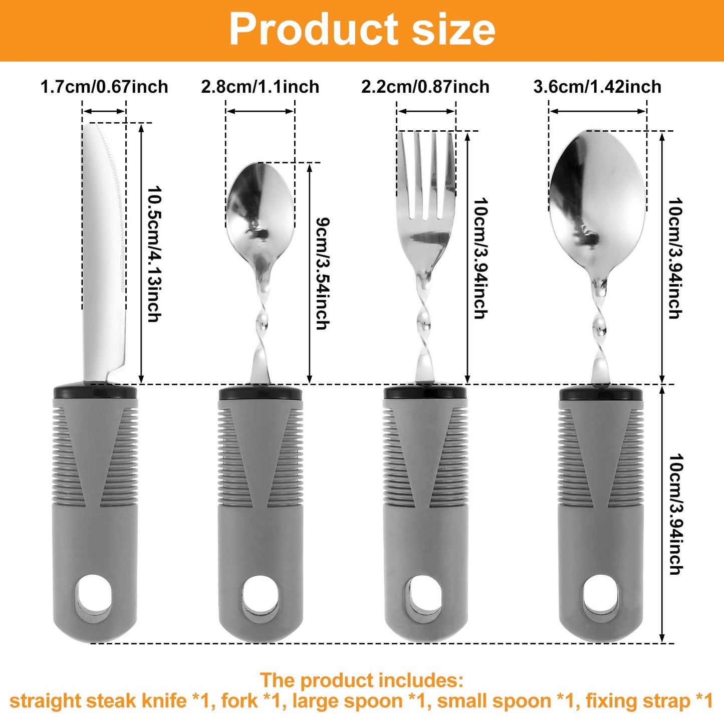 Disabled Cutlery Weighted Feeding Dinnerwares Elderly Adaptive Spoon Fork Tableware Eating Parkinsons Dinnerware Kitchen Tools