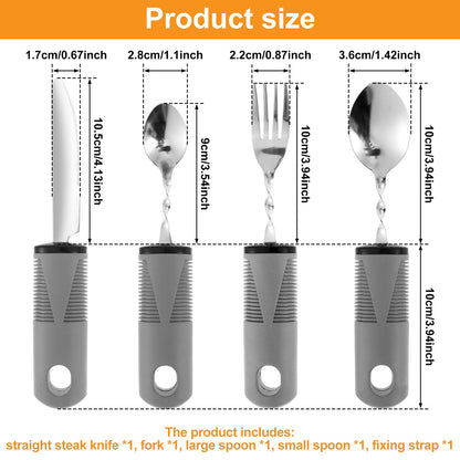 Disabled Cutlery Weighted Feeding Dinnerwares Elderly Adaptive Spoon Fork Tableware Eating Parkinsons Dinnerware Kitchen Tools