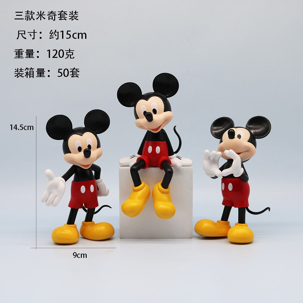 Novos Bonecos Colecionáveis Grandes do Mickey Mouse Fofos 3 Estilos Postura Sentada Plutão Desenho Animado Anime Enfeites de Mesa Brinquedos Presentes