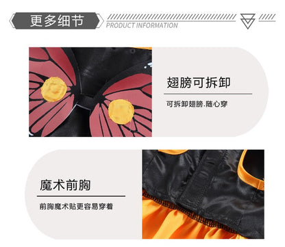 Fantasia de Halloween para Cães e Gatos, Vestido de Fada Borboleta Engraçado com Asa Destacável, Roupa para Pet, Vestido de Festa, Fantasia de Cosplay