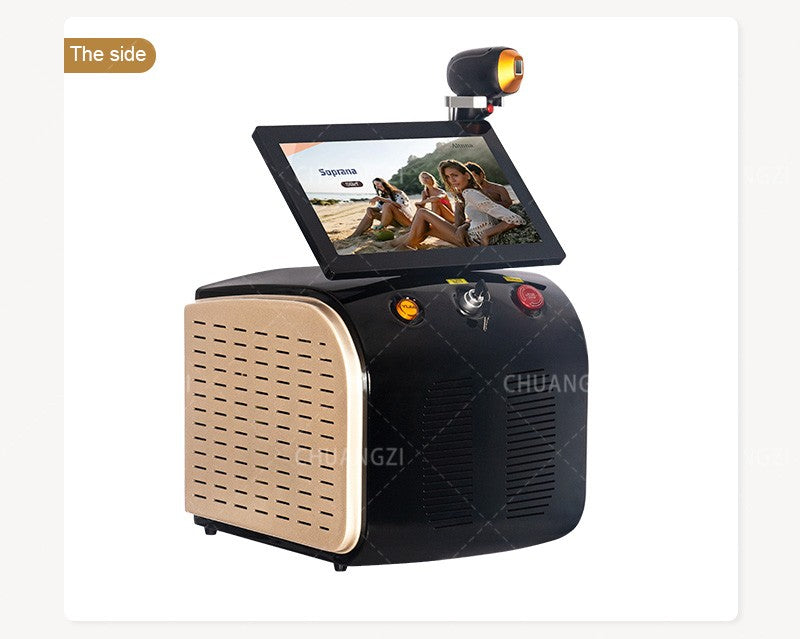 Ice Painless Diode Laser Hair Removal Machine 3 Wavelength 755nm 808nm 1064nm Epilation Definitive Suitable For All Skin Tones