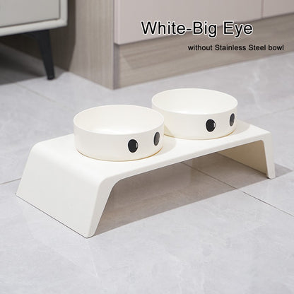 Tigelas Elevadas para Cães Suporte Alto com Tigelas Duplas de Aço Inoxidável para Alimentos e Água para Cães e Gatos de Pequeno, Médio e Grande Porte