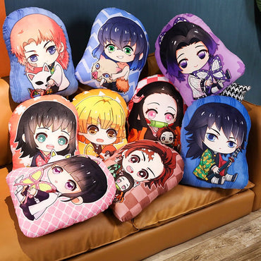 Kimetsu No Yaiba Plush Stuffed Pillows Demon Slayer Dakimakura Cute Anime Throw Pillow Kawaii Dolls Tanjirou Nezuko Back Cushion