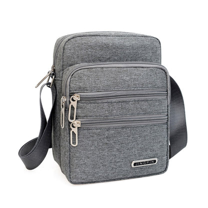 Men's Shoulder Bag Business Leisure Large Capacity Portable Handbag Zipper Multi Layer Waterproof Summer Male's Crossbody Bags