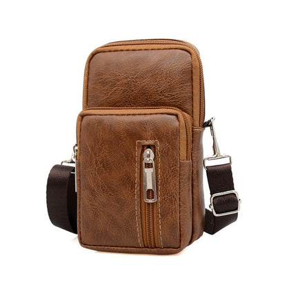 Men'S Shoulder Bag Multi-Function Leather Messenger Casual Crossbody Bags High Quality Male Purse Phone Chest Pack