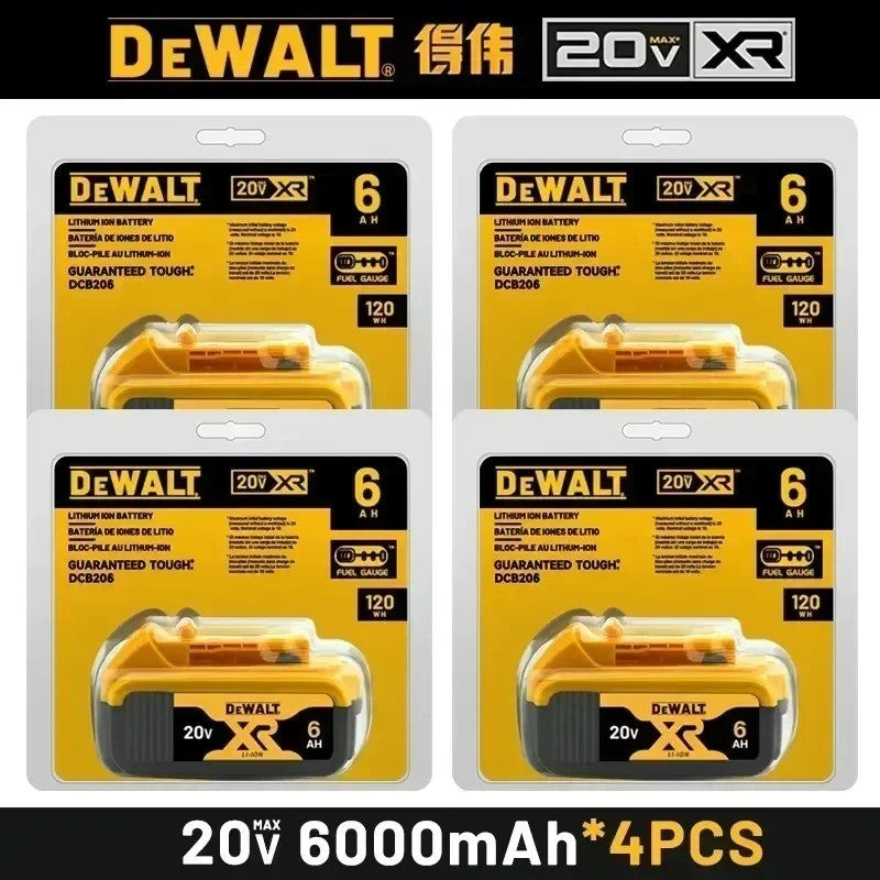 Nova Bateria Dewalt 100% Original 6Ah 20V para Ferramenta Elétrica DCB206 DCB206 20V Bateria DCB205 DCB200