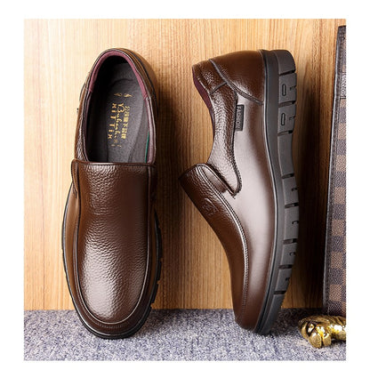 Handmade Shoes Genuine Leather Casual Shoes For Men Flat Platform Walking Shoes Outdoor Footwear Loafers Breathable Sneakers
