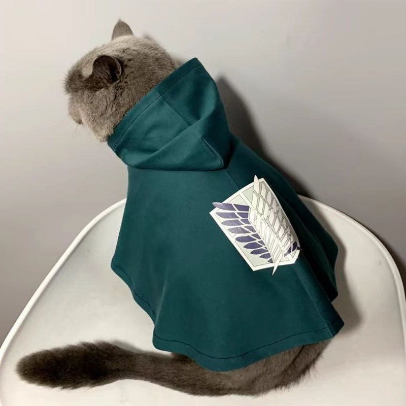Dog Cloak Cat Cloak Anime Halloween Attack Titaner Pet Cape Shingeki No Kyojin Survey Cosplay Costume Photograph Prop Gifts