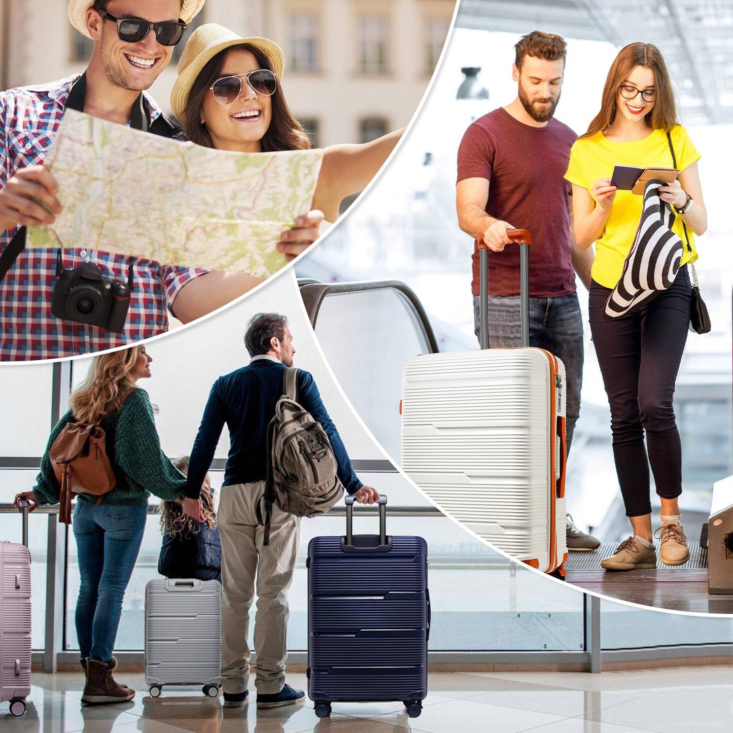 Travel Suitcase set 3 Piece Rolling Carry on Luggage Set Women Men Trolley Case Backpack Boarding Cabin Suitcase Wheels 20 24''