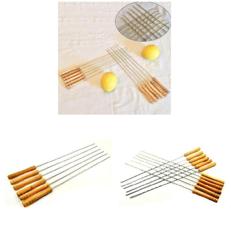 10PCS Twisted Barbecue Skewers Set 30cm Stainless Steel BBQ Skewers for Grilling Cooking Camping Picnic Party