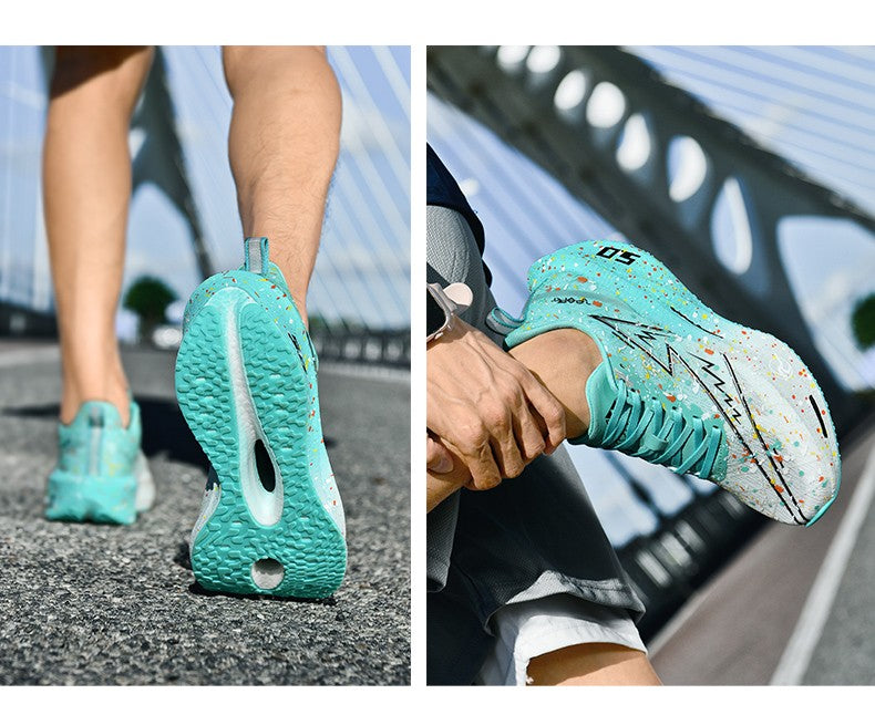 Air Cushion Carbon Plate Running Shoes Jogging Marathon Men Sports Breathable Lightweight Comfortable Nonskid Casual Sneakers