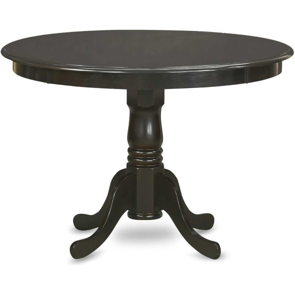 Antique Round Dining Table Made Of Sturdy Wood, Round Table Top With Clean Finish, Ideal