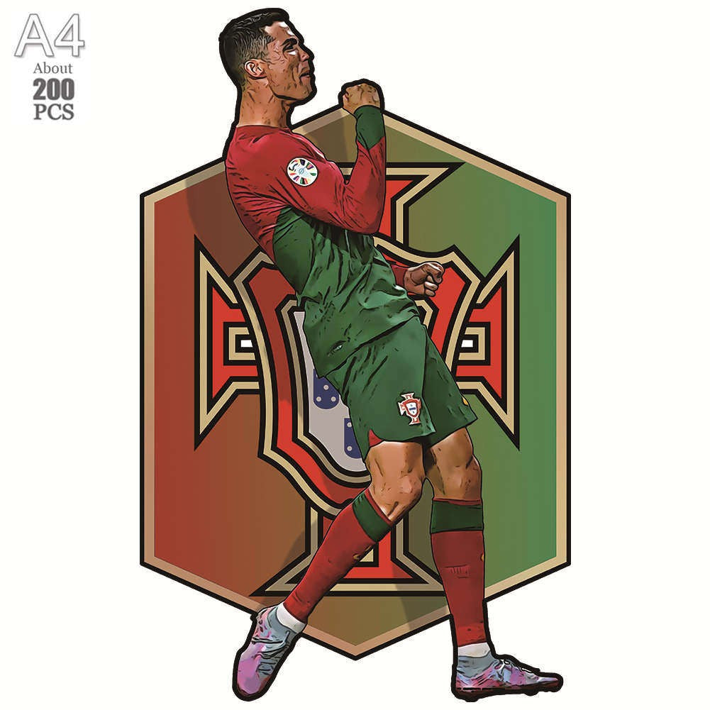 irregular Football Star Wooden Jigsaw Sports Stars Puzzle for Kids Adults Educational Fabulous Gift 300 Pcs DIY Puzzle Toys