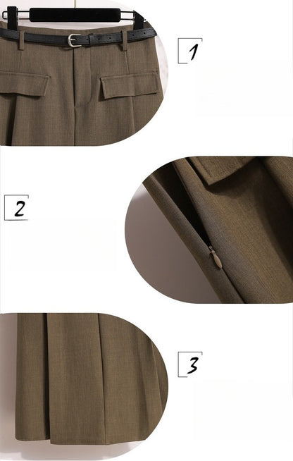 Women's Solid Simplicity Casual Chic Skirt Plus Size Suit Skirts Autumn Winter Fashion New A-line Temperament Large Size Skirt