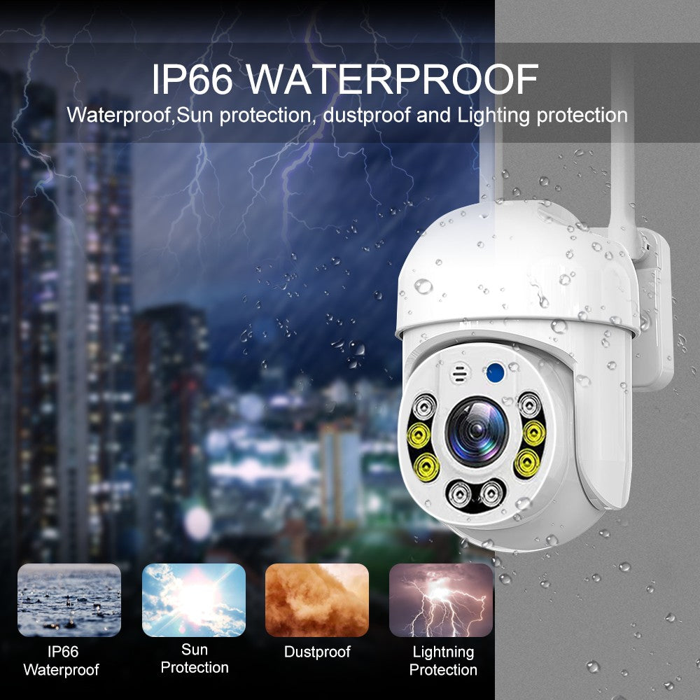 Tuya HD 2.4G/5G Wifi IP Camera PTZ Outdoor waterproof Home Security-protection Full Color Night Vision Audio Surveillance Cam