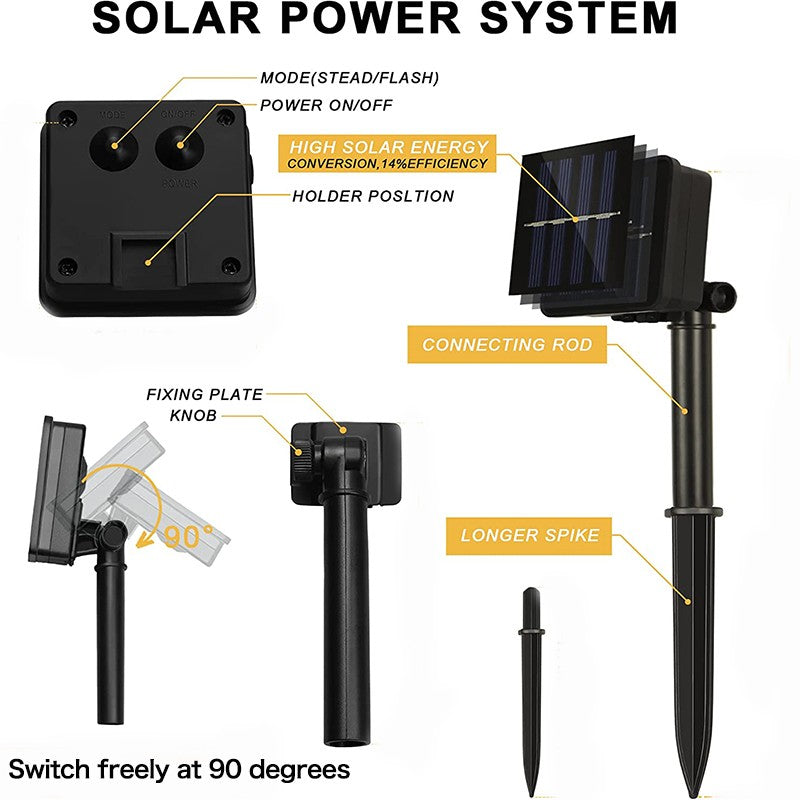 Solar Curtain Icicle Lights IP65 3.5M Outdoor Eaves Decoration Lights 8 Modes Wedding Christmas Party Garden Fairy Lights String