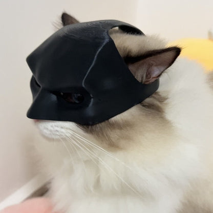 Máscara de Gato Preto Vingador Chapéu de Fantasia de Halloween com Orelhas para Animais de Estimação Acessórios Engraçados para Fotos de Festa