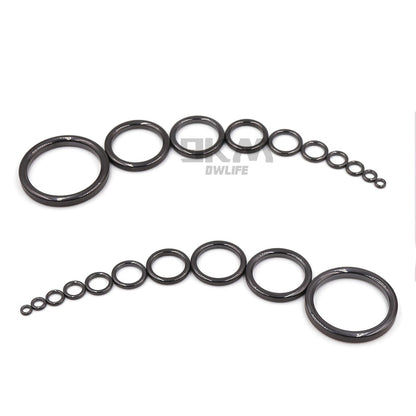 Anel Guia de Vara de Pesca 10pçs~100pçs Resistente ao Desgaste Cerâmica Kit de Reparo de Vara Anel Alconite Preto 6mm~47.3mm