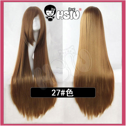 ?HSIU Brand? 80cm Cosplay wig Long 22 color Wig Heat Resistant Synthetic Hair Anime Party wig Fiber synthetic wig+Free wig cap
