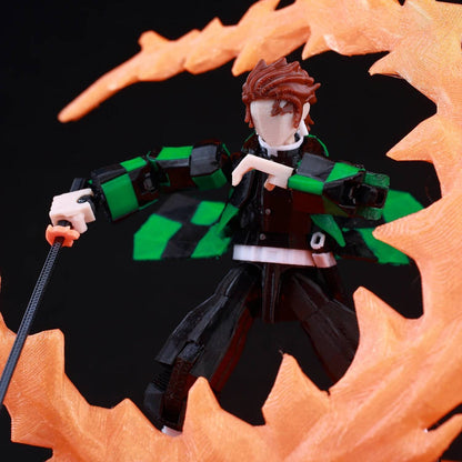AKAZA Tanjiro Kamado Lucky Dummy 13, de Demon Slayer, impresso em 9L3D, figuras de ação articuladas Mannequin Toys para fãs de anime
