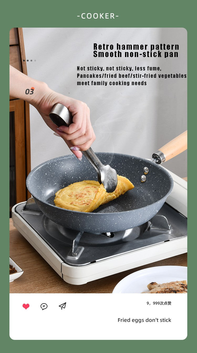 Frigideira Antiaderente de 26cm/28cm/30cm Wok para Casa, Bife, Ovo, Grelha, Fogão a Gás e Indução, Panela de Cozinha, Frigideira para Panquecas, Panela de Cozimento
