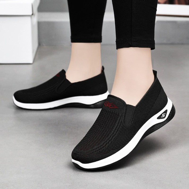 Women Casual Sports Shoes Breathable Lightweight Sneakers Anti-slip Flats Outdoor Running Walking Shoes Female Vulcanized Shoes