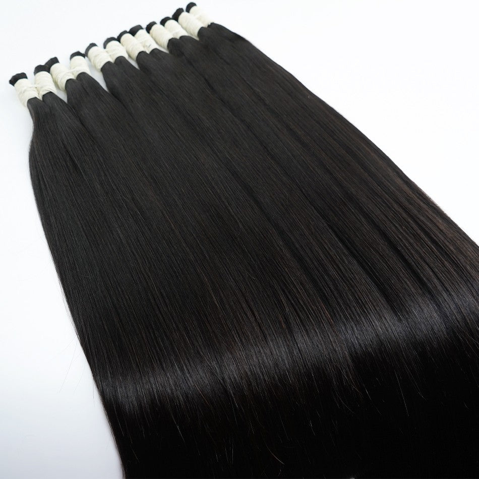 18A Cabelo Humano Duplo Desenho Vietnã a Granel Tranças Boho Extensões de Cabelo Curto Menos Liso Não Trama 300g 613#