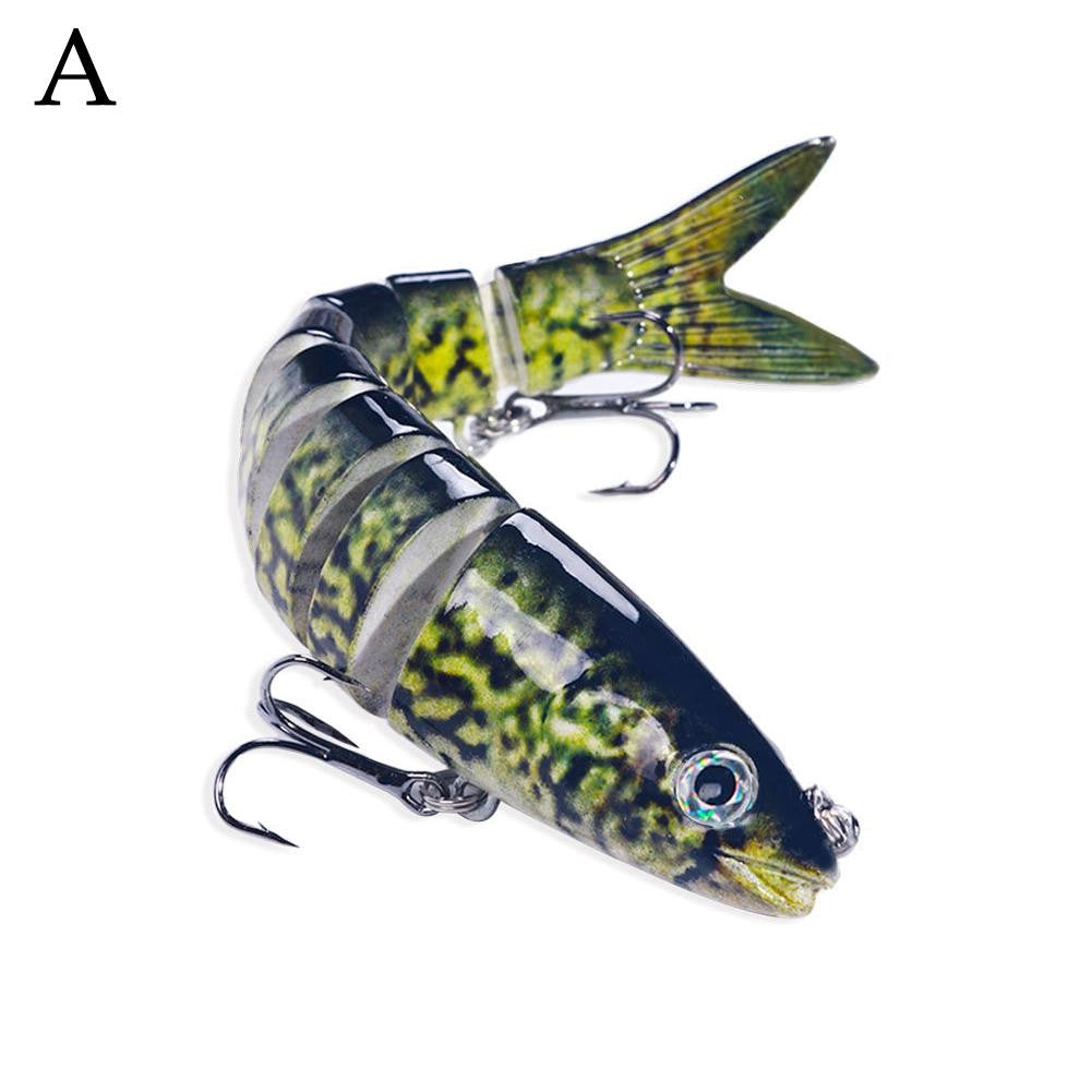 Iscas Artificiais Articuladas Wobblers para Pesca de Lúcio 13,4cm, Seções Múltiplas, Isca Rígida Artificial para Trolling, Ferramentas de Pesca de Carpa e Lúcio