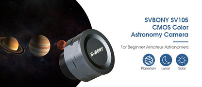 Câmera Planetária SVBONY Astronomy 1.25'' CMOS Câmera de Telescópio Ocular Digital USB 2.0 para Fotografia Planetária SV105