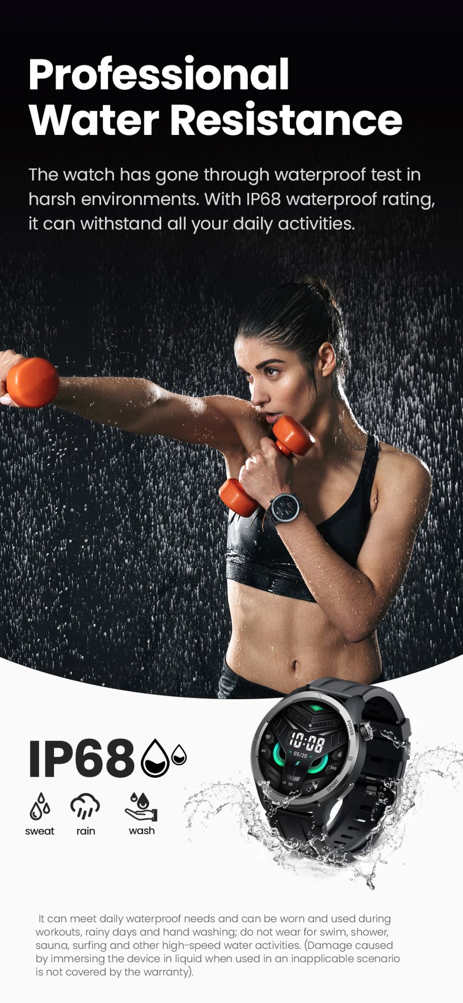 Smartwatch HAYLOU Solar Neo Tela HD de 1.53'' Monitoramento de Saúde 24H Chamada Bluetooth Smartwatch Masculino Feminino Relógios Esportivos Inteligentes