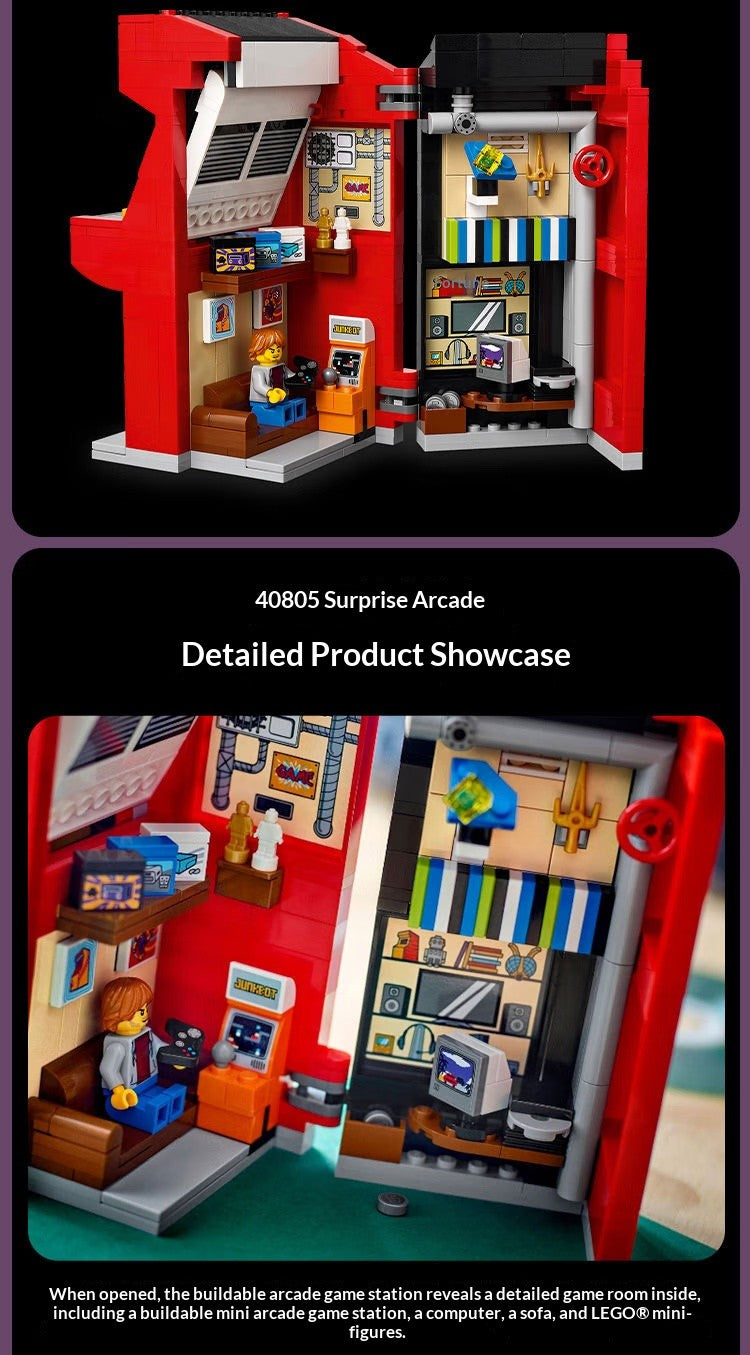 LEGO Outras Séries 40805 Console de Fliperama Surpresa Quebra-Cabeça Infantil Blocos de Montar Brinquedo Presente