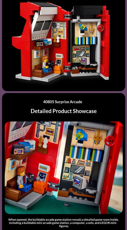 LEGO Outras Séries 40805 Console de Fliperama Surpresa Quebra-Cabeça Infantil Blocos de Montar Brinquedo Presente