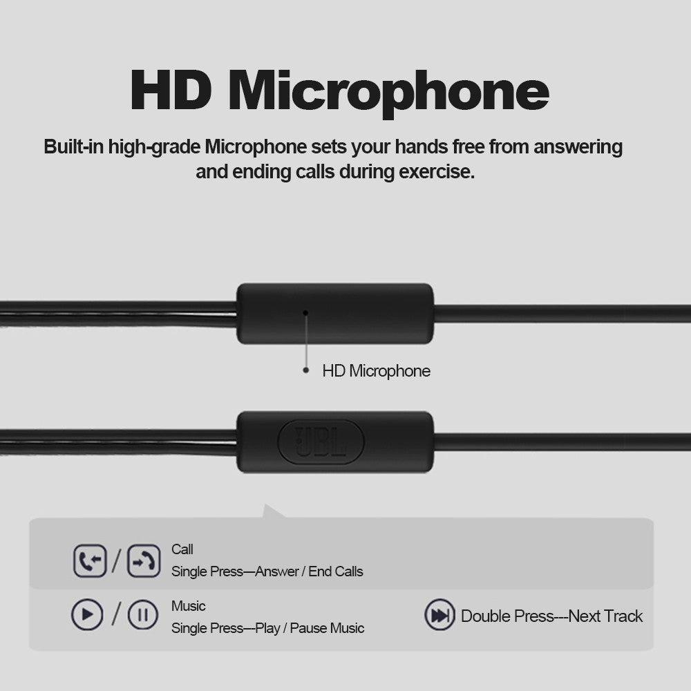 Fone de Ouvido Intra-auricular Estéreo JBL C100SI com Fio para Aulas Online, Reuniões, Jogos, Uso em Notebook, com Microfone para Chamadas, Arejado