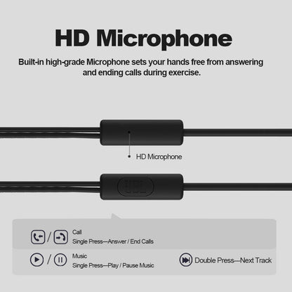 Fone de Ouvido Intra-auricular Estéreo JBL C100SI com Fio para Aulas Online, Reuniões, Jogos, Uso em Notebook, com Microfone para Chamadas, Arejado
