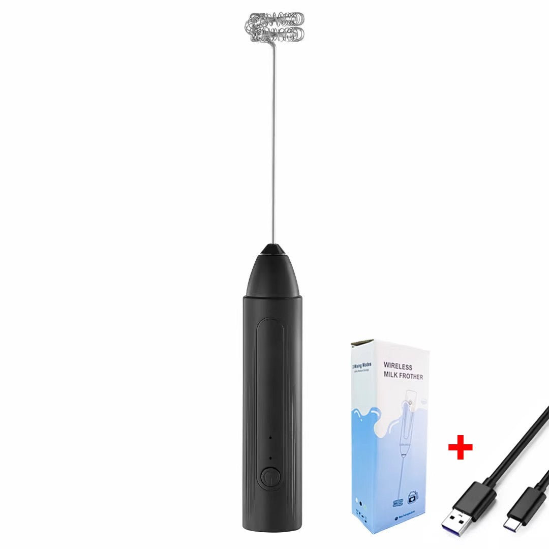 Electric milk frother, handheld egg beater, 3-speed portable dessert beverage coffee machine, mini home kitchen mixer