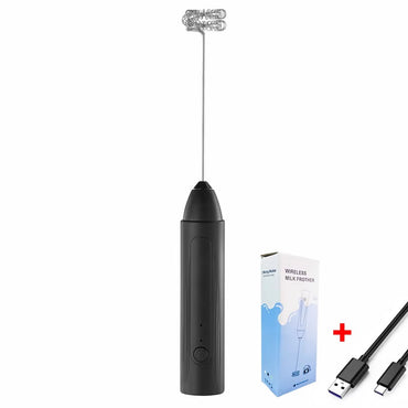 Electric milk frother, handheld egg beater, 3-speed portable dessert beverage coffee machine, mini home kitchen mixer