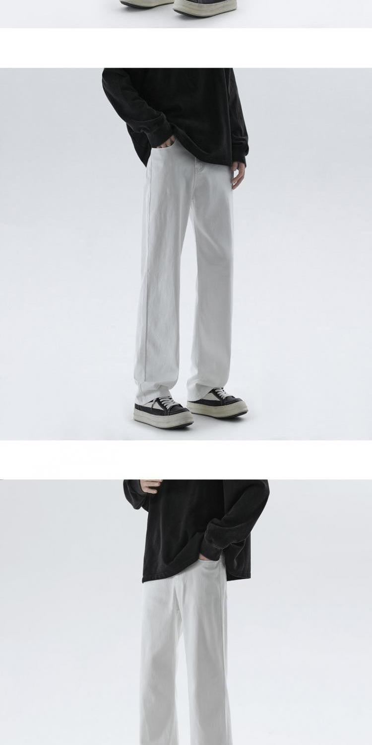 Cleanfit Extended Length Men's Jeans High Waist Slim Straight Leg Micro Flared Pants Bla Knife  Faionable Tall Size