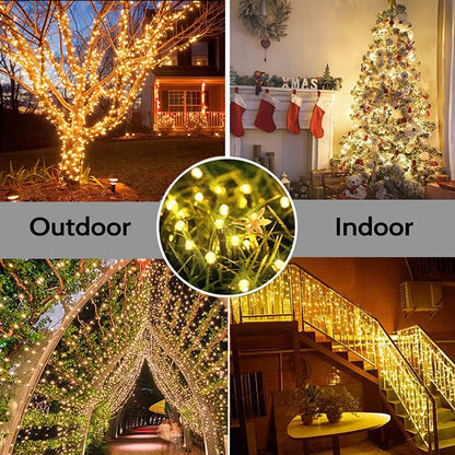 5/7/12M 8 Modes Solar String LED Fairy Lights Garland Outdoor Solar Powered Waterproof Lamps Wedding Christmas Home Garden Decor