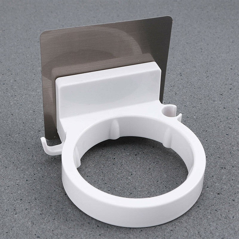 Suporte de Secador de Cabelo Organizador Soprador Adesivo Montado na Parede Sem Pregos Sem Furos Aço Inoxidável Espiral Suporte Armazenamento Para Banheiro