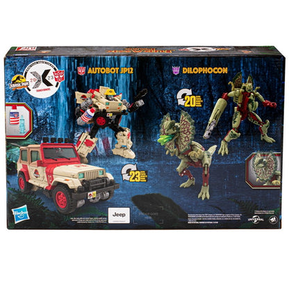 Brinquedo de Deformação Original Novo Edição Limitada Jurassic Park Modelo Co-branded Duplo Espinossauro Jeep Wrangler JP12 Articulado