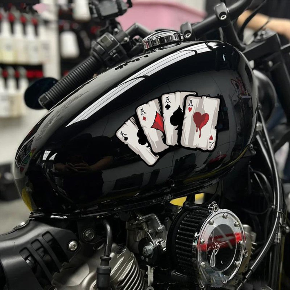 Adesivos de Cartas de Baralho de Poker Espadas Padrão para Motocicletas Motocross Tanque de Combustível Cafe Racer Carro Janelas Engraçadas Decoração