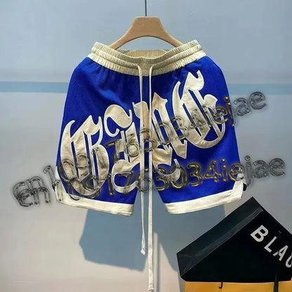 2025 summer  Casual Men's Summer Basketball Shorts High-Quality American Street Sports Pants Outdoor Fashion High Waist Trou