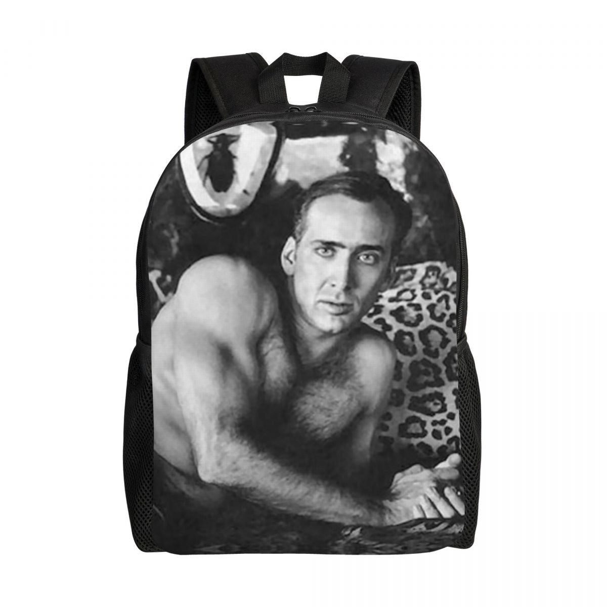 Custom Nicolas Cage Meme Laptop Backpack Women Men Basic Bookbag for College School Student Funny Bags