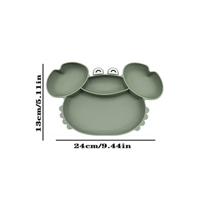 Free Name Printing Children's Tableware Set: Bib, Plate, Fork, Spoon - Silicone Material Personalized Gift